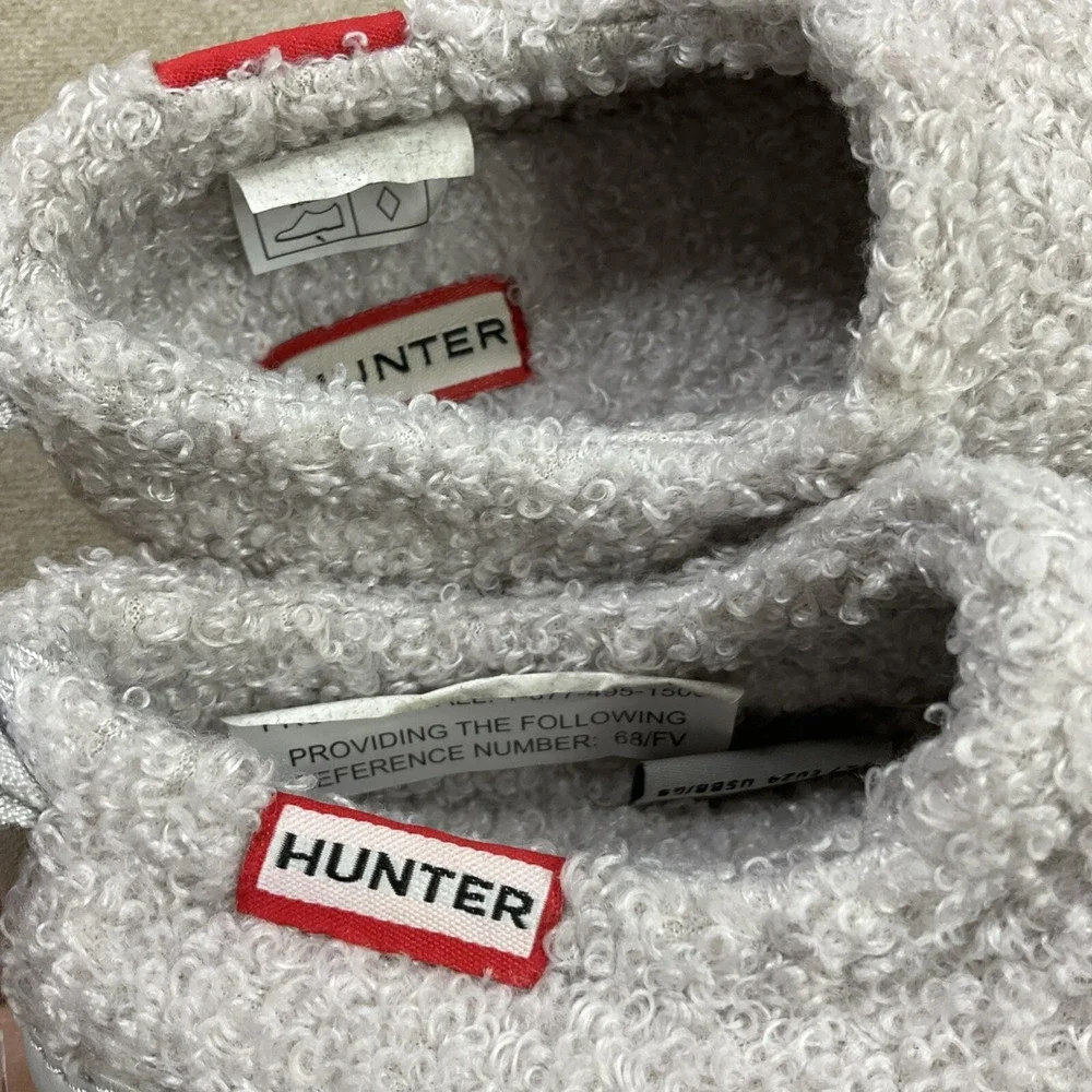 Hunter Slippers Sherpa Lined Shoes Toddler Kids Insulated Boys Sz 8 / Girls Sz 9